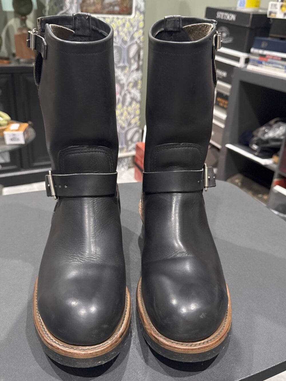 Red Wing Shoes 2268 Engineer Boots Vintage Tea Core 9.5? D Rare Made In USA